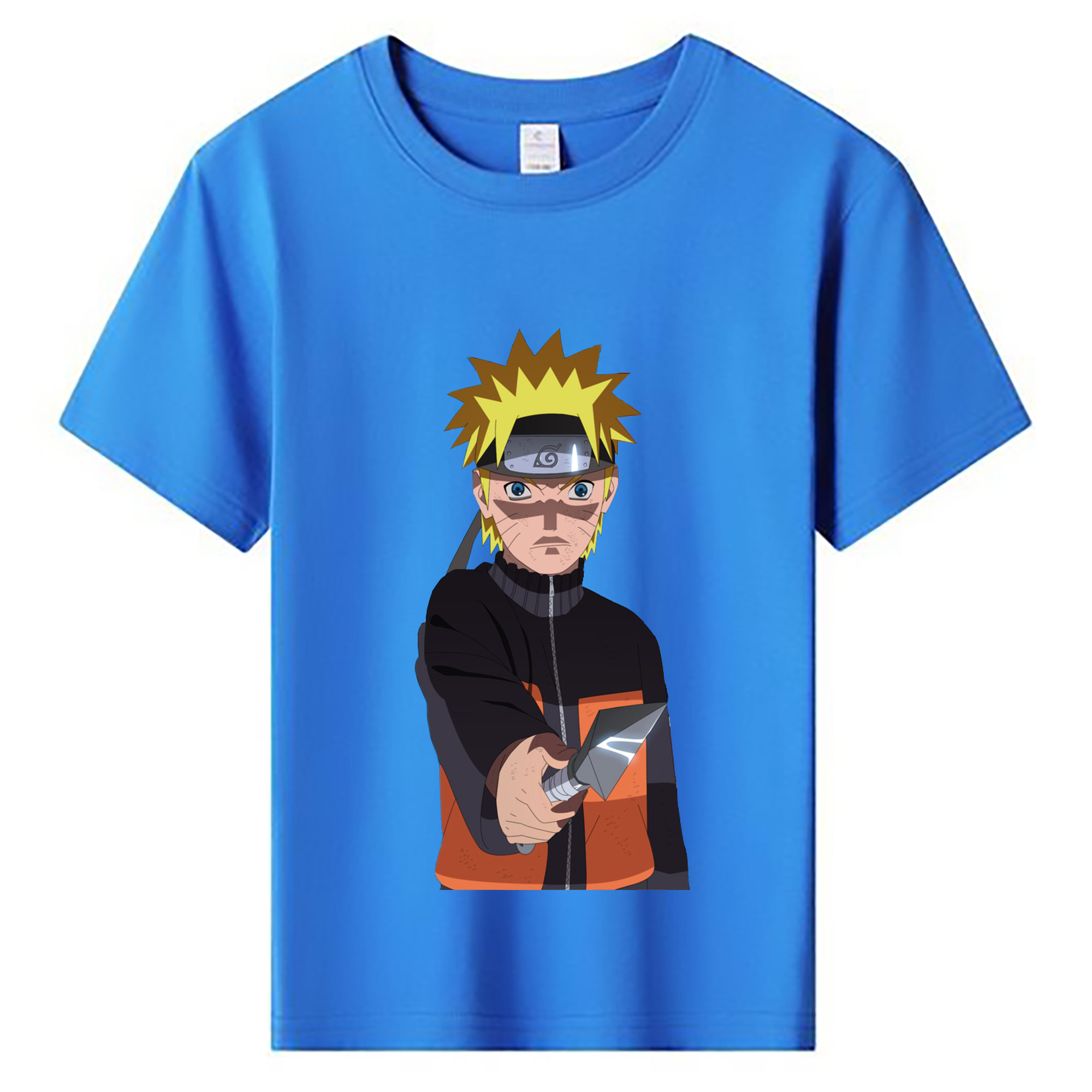 （画像用） NARUTO -ナルト- うずまき ナルト Uzumaki Naruto 綿100％キッズTシャツ（フロントプリント）